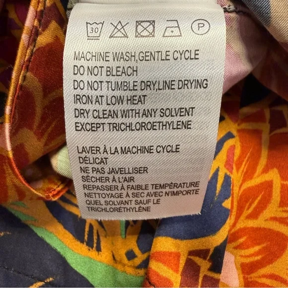 Farm Rio Vintage Garden Satin Flare Pants Womens Small NWT Luxe Boho - Picture 16 of 16